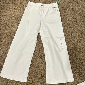 GAP white high rise ankle pant